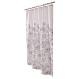 Gloria Floral Polyester Shower Curtain - Black & White, 70" x 72"