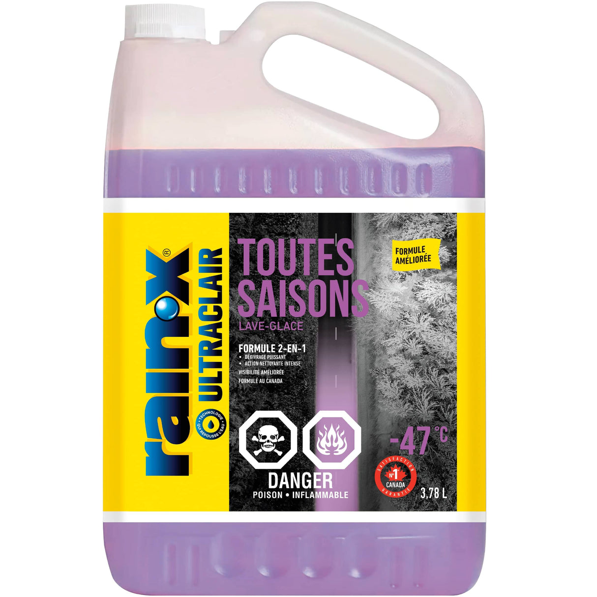 -47 ClearView All-Season 2-In-1 Windshield Washer Fluid - 3.78 L, 4 Pack