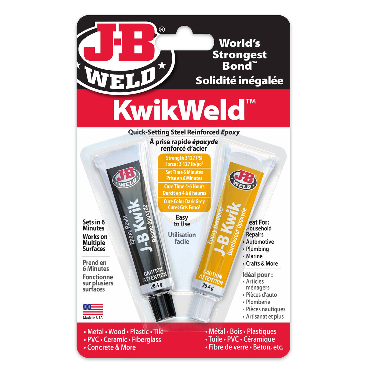 KwikWeld Quick Setting Steel Reinforced Epoxy Compound - 2x 28 g