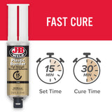 High Strength Plastic Bonder Adhesive Syringe - Tan, 25 ml