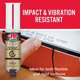 High Strength Plastic Bonder Adhesive Syringe - Tan, 25 ml