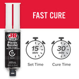 High Strength Plastic Bonder Adhesive Syringe - Black, 25 ml