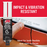 High Strength Plastic Bonder Adhesive Syringe - Black, 25 ml