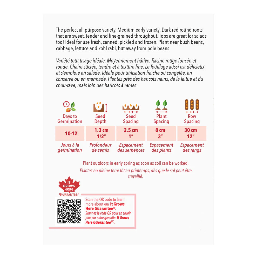 Detroit Dark Red Beet Seeds