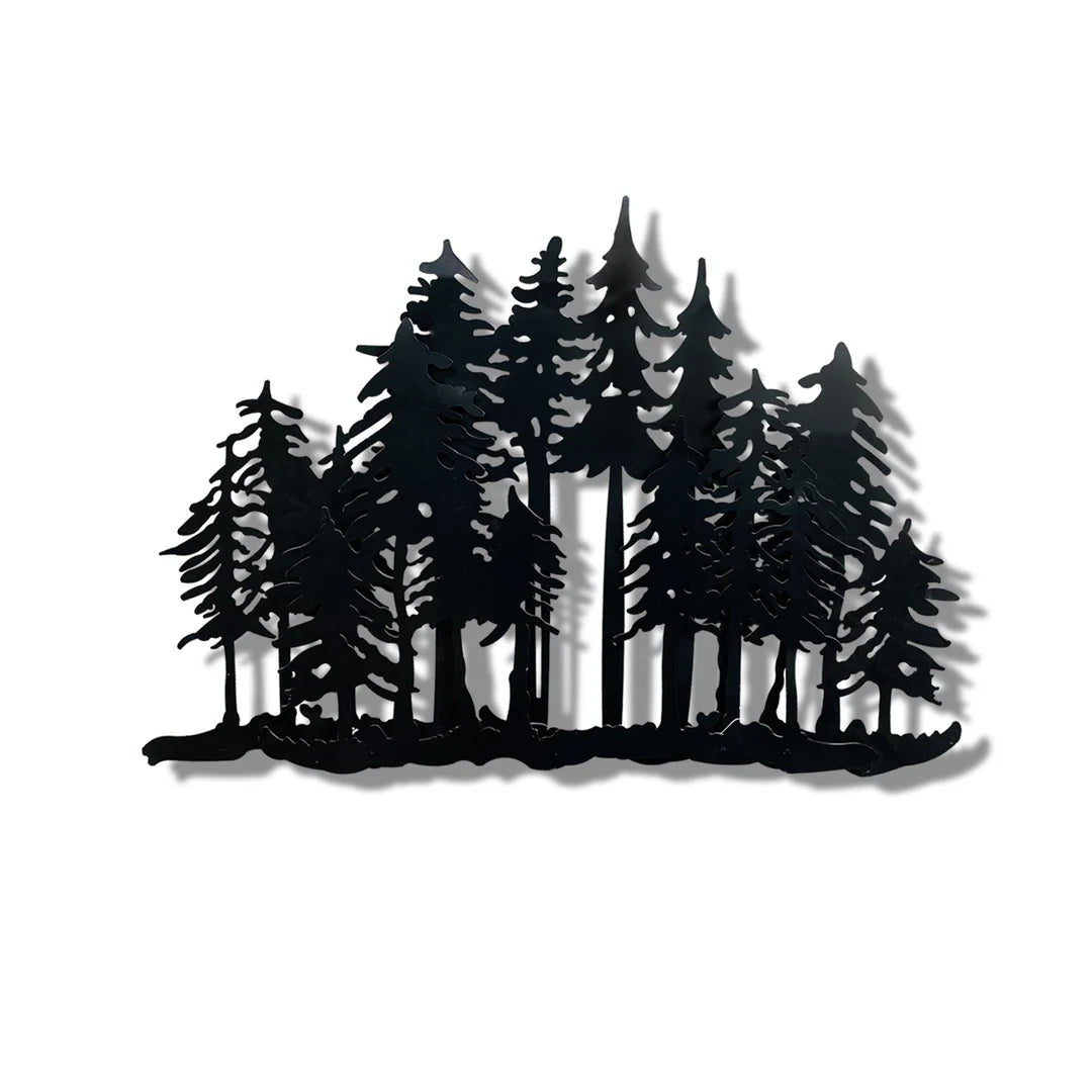 Black Pine Tree Wall Decor