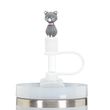 3 Pack Jumbo Straws with Cat Caps