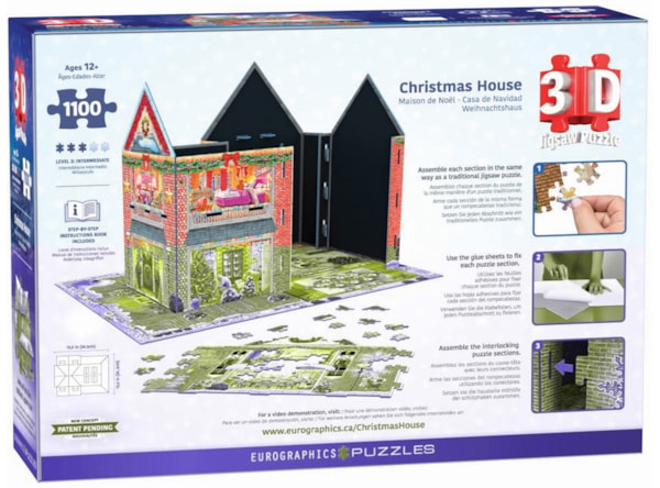 3D Christmas House Puzzle