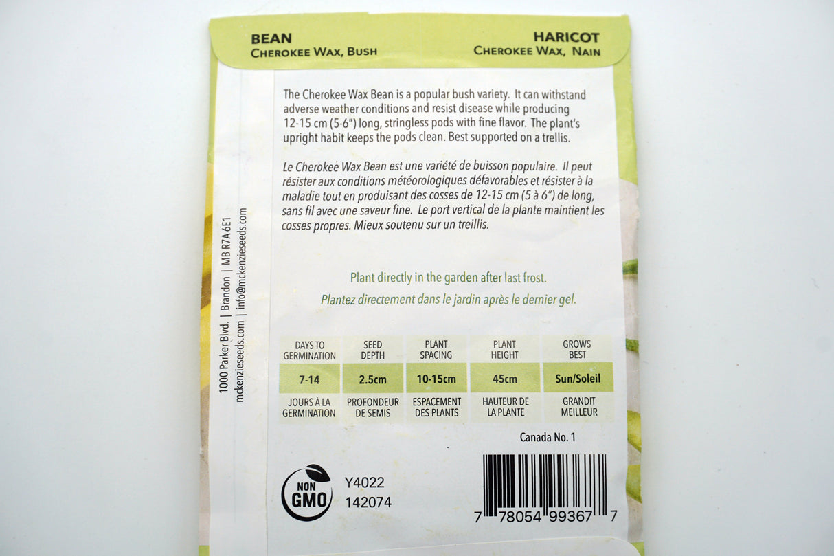 Cherokee Wax Bush Bean Seeds
