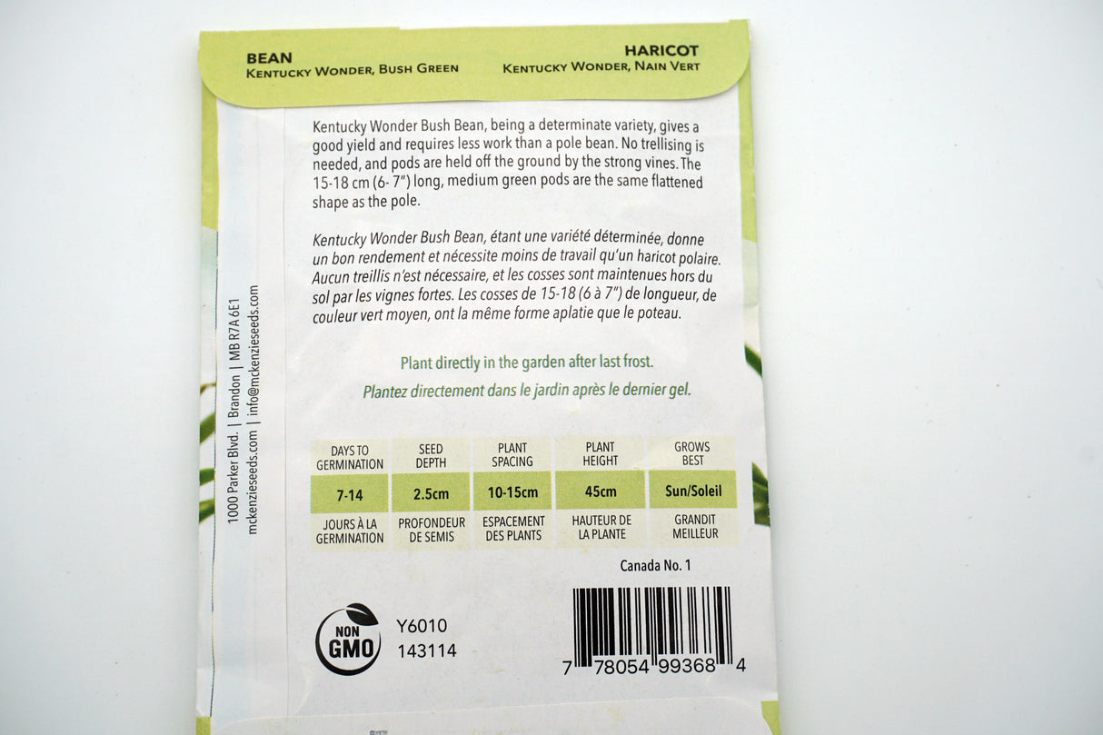 Kentucky Wonder Bush Green Bean Seeds