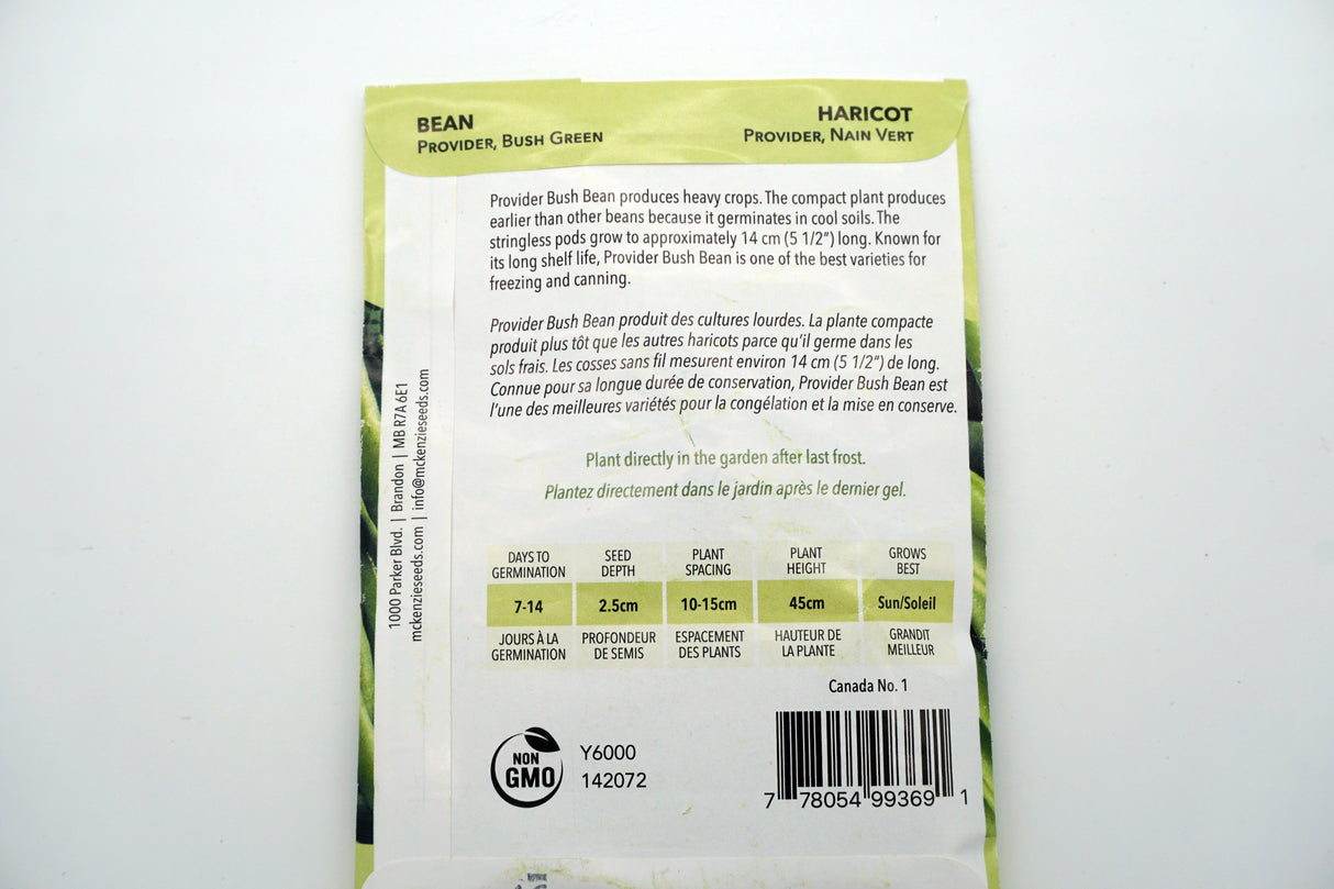 Provider Bush Green Bean Seeds