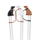 3 Pack Jumbo Straws with Dog Caps