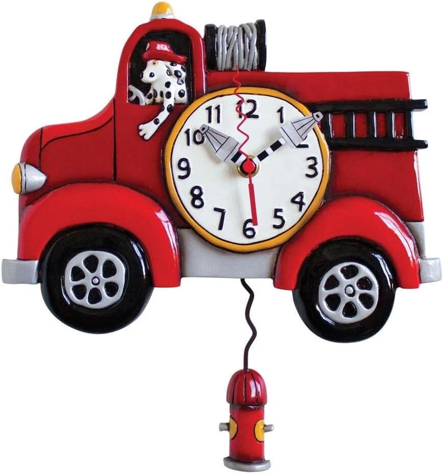 Big Red Firetruck Clock