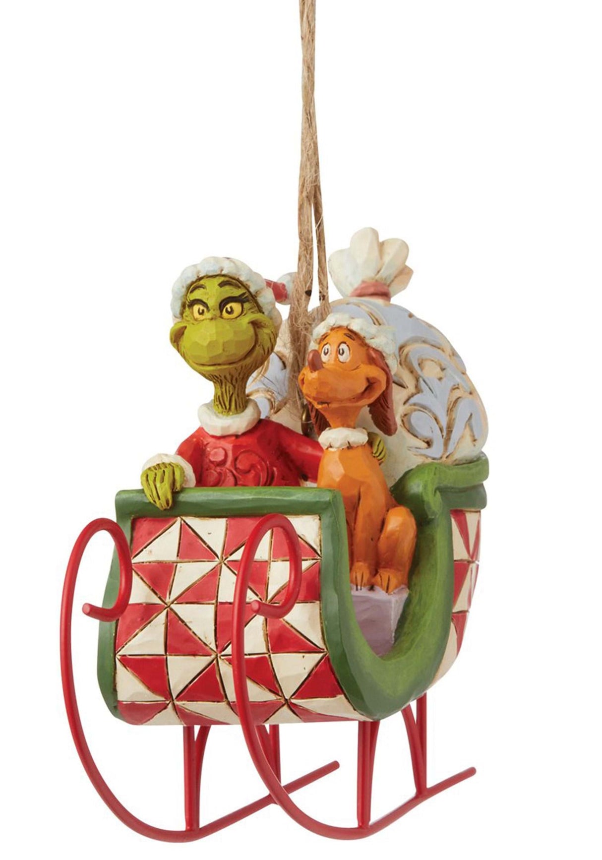 Grinch Sleigh Ornament