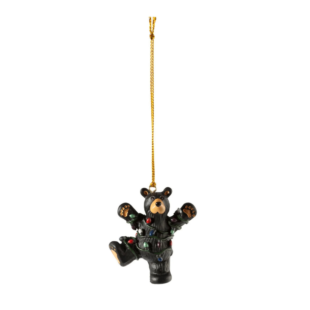 Bear Wrapped In Lights Ornament