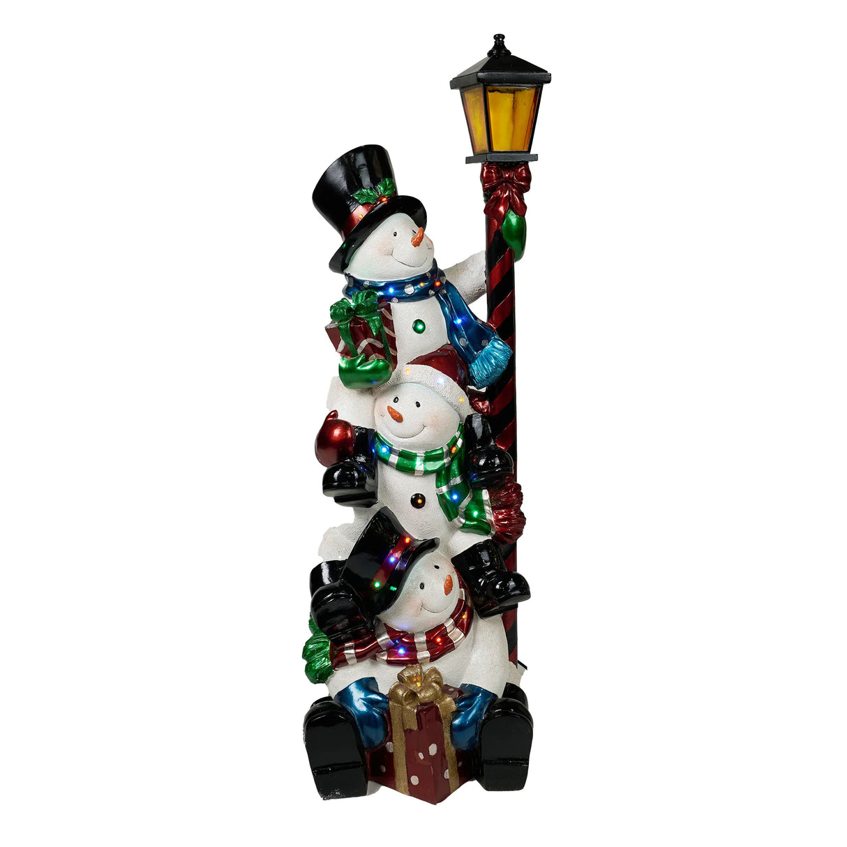 Stacking Snowman Lamp W/50 LED Lights