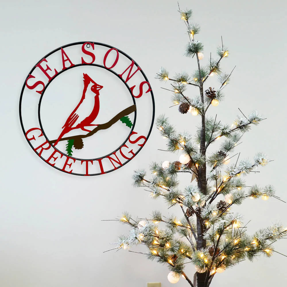 Seasons Greetings Cardinal Wall Decor