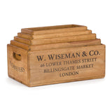 Rectangle Wooden Crates - Set of 5