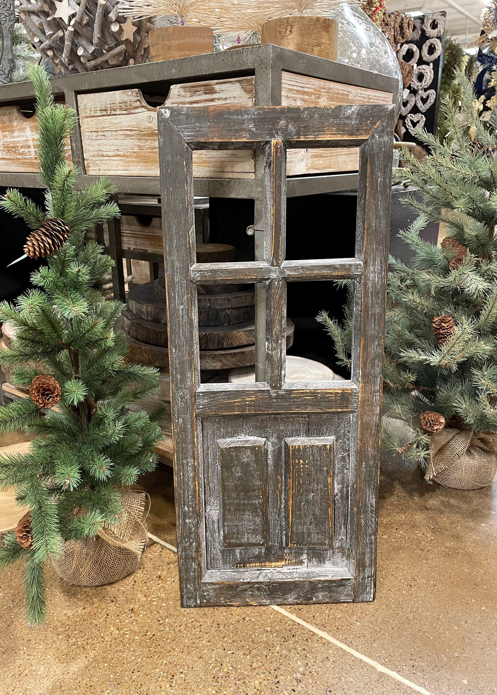 Brown/Grey Decorative Wooden Door