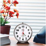 Quartz Keywound Loud Ring Metal Case Black Nickel Body Alarm Clock