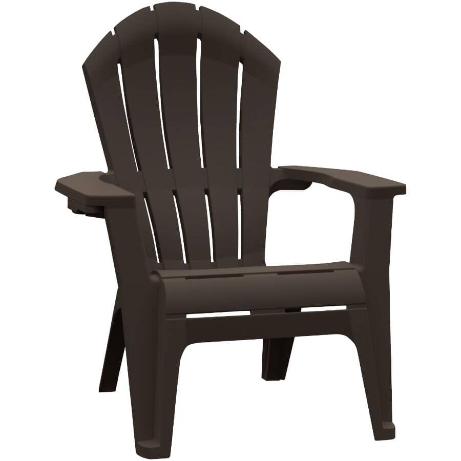 Deluxe Adirondack Chair with Cup Holder - Black