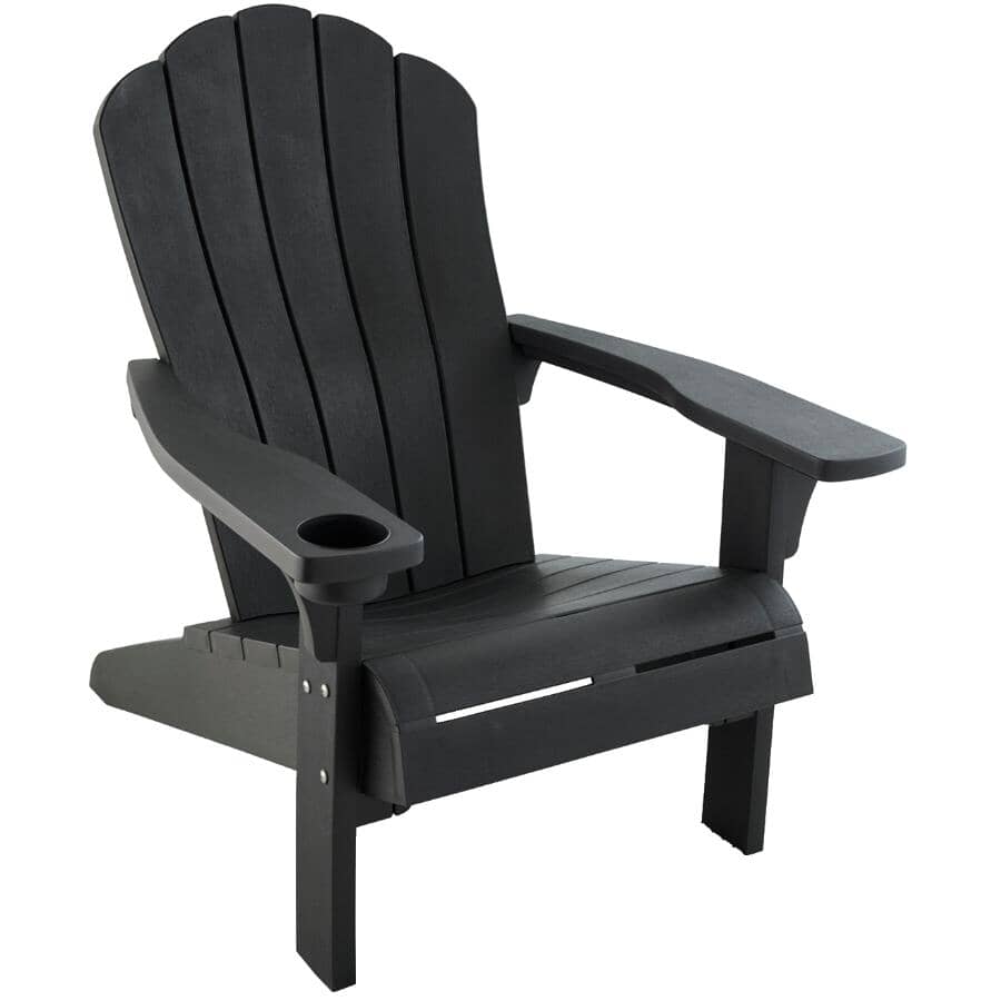 Plastic Adirondack Chair - Black