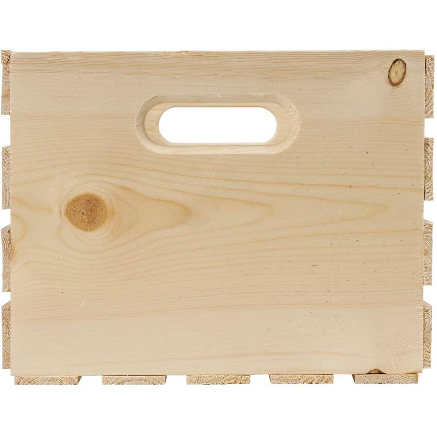 Wood Storage Crate - Natural Pine, 17.5" x 12.5" x 9.5"