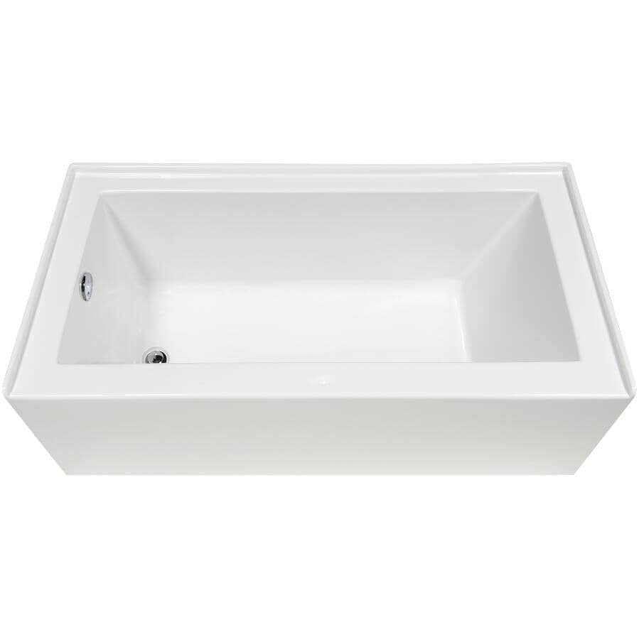 60" x 30" Ralph Acrylic Skirted Tub - with Left Hand Drain, White