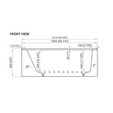 60" x 30" Ralph Acrylic Skirted Tub - with Left Hand Drain, White