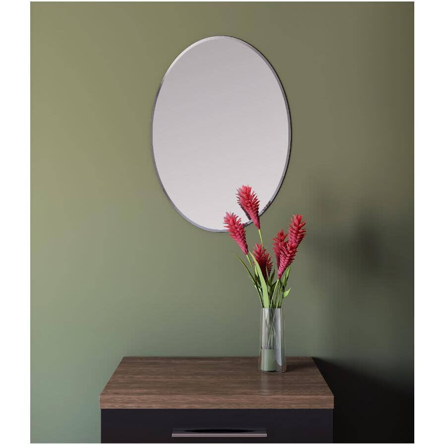 Frameless Oval Wall Mirror - 20" x 28"