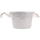 10" White Hanging Basket Planter