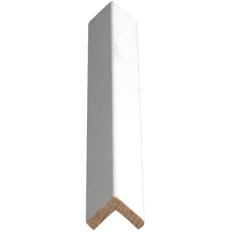 1" x 1" x 8' Finger Jointed Pine Primed Outside Corner Moulding