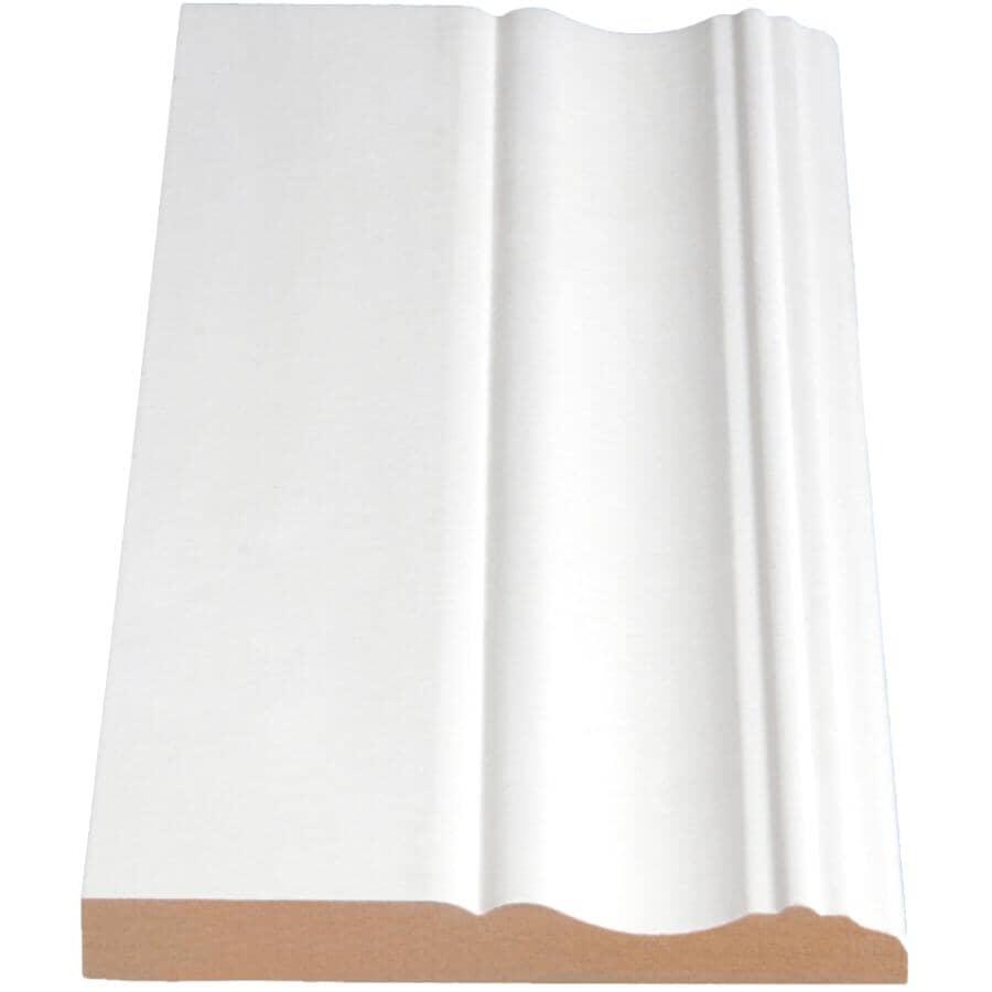 1/2" x 4-1/8" x 8' Medium Density Fibreboard Primed Colonial Baseboard Moulding
