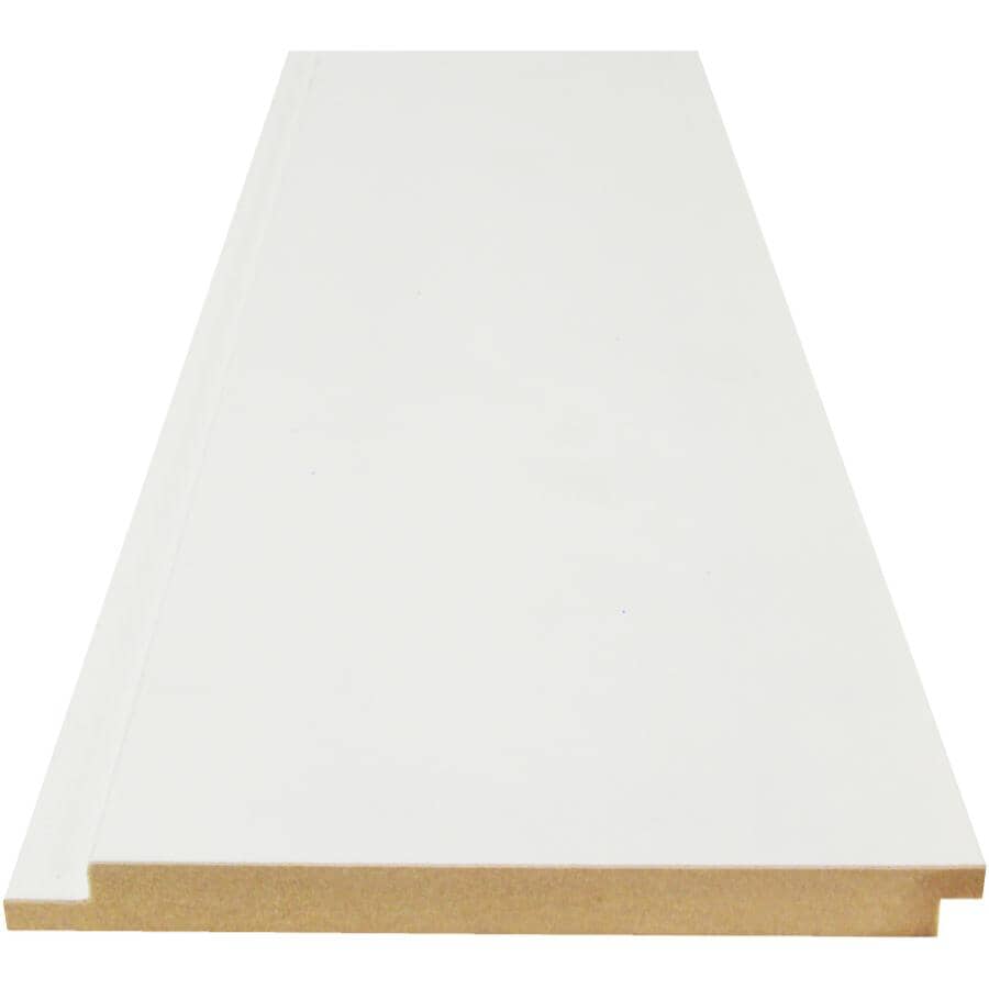 1/2" x 5-5/16" x 8' Medium Density Fibreboard Primed Shiplap Moulding, with 1/4" Gap