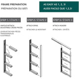 24"-36" x 80" Adjustable Pocket Door Hardware + Frame