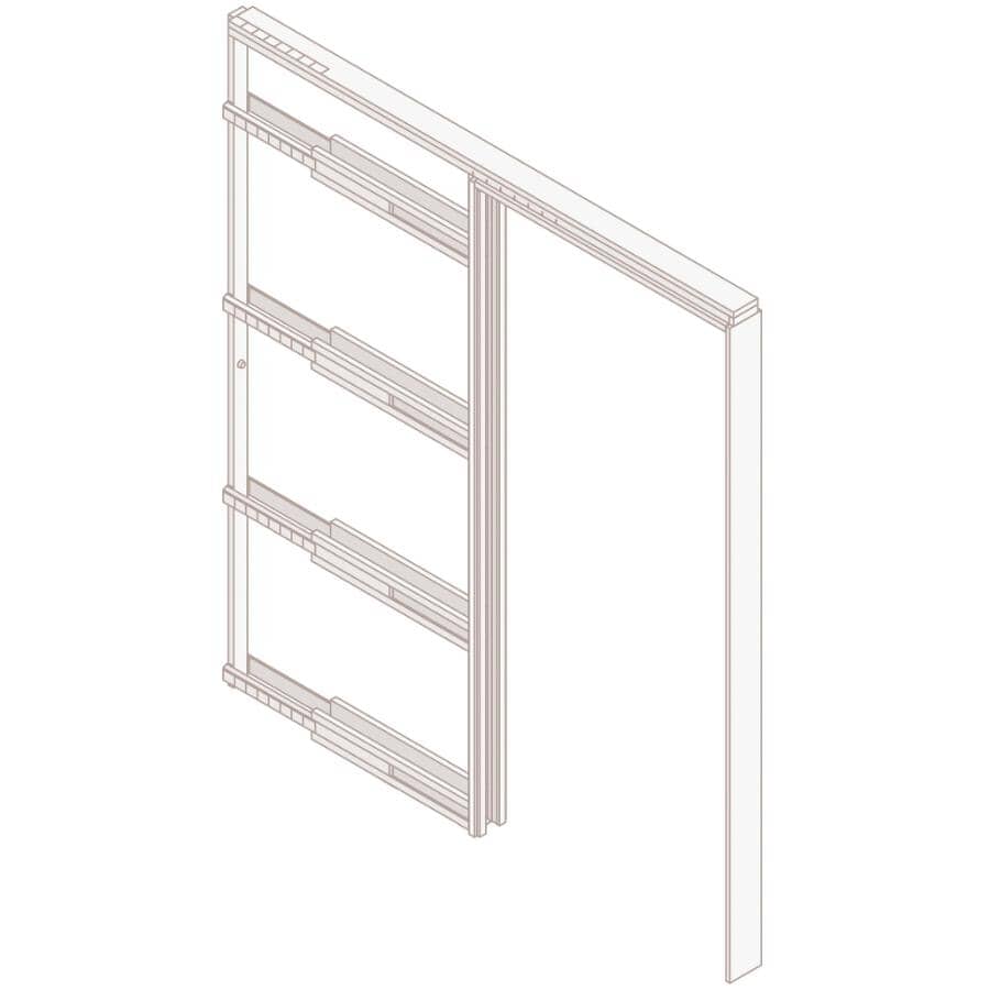 24"-36" x 80" Adjustable Pocket Door Hardware + Frame