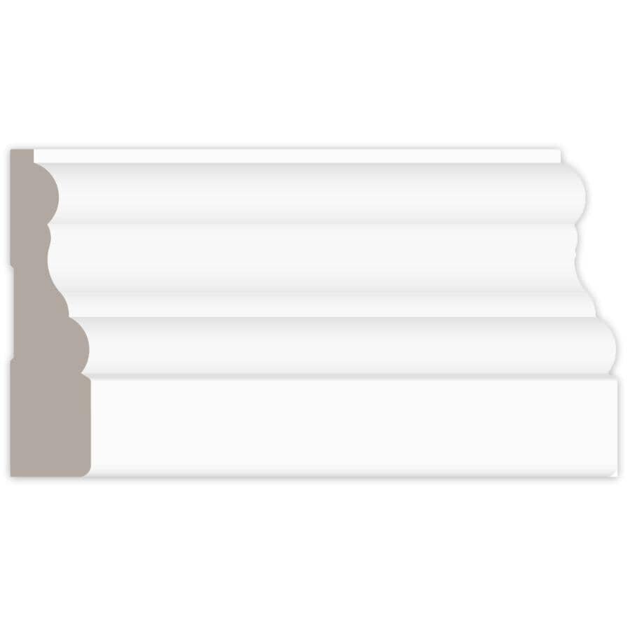3/4" x 3" x 8' Medium Density Fibreboard Primed Ultra Light Colonial Casing Moulding