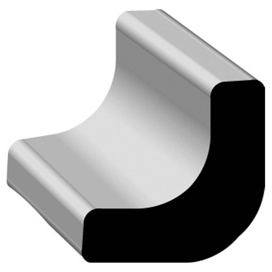 3/4" x 3/4" x 8' White PVC Cove Moulding
