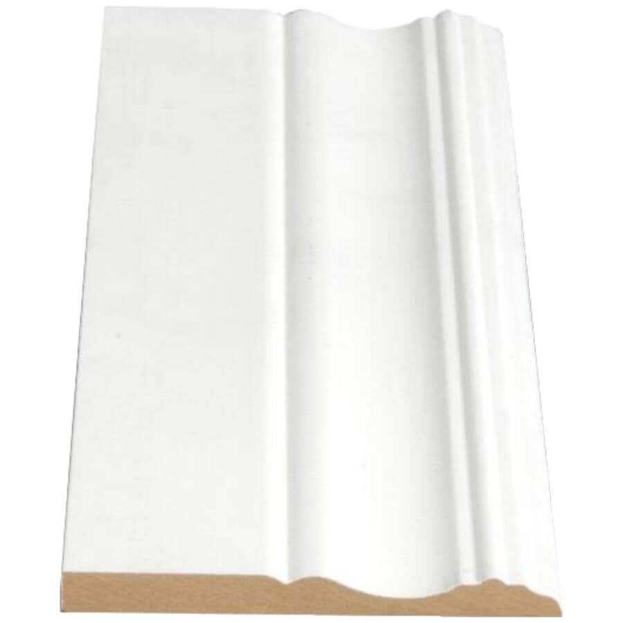 3/8" x 3-7/8" x 8' Medium Density Fibreboard Primed Colonial Baseboard Moulding