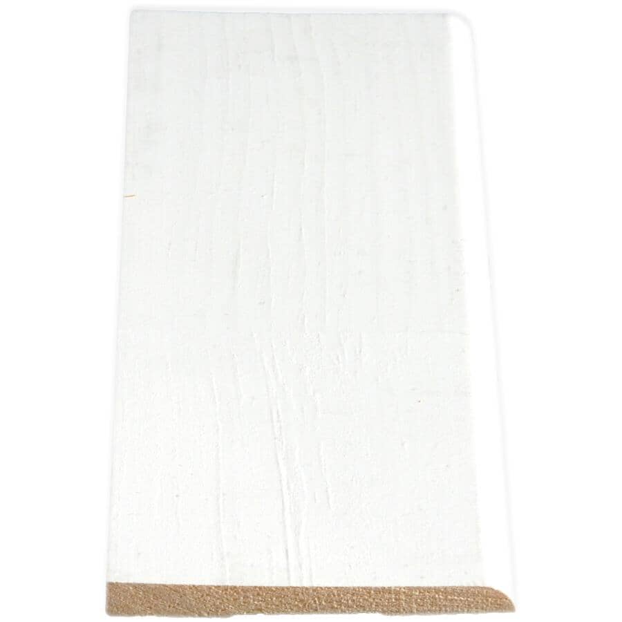 5/16" x 3-1/8" x 8' Finger Jointed Pine Primed Beveled Baseboard Moulding