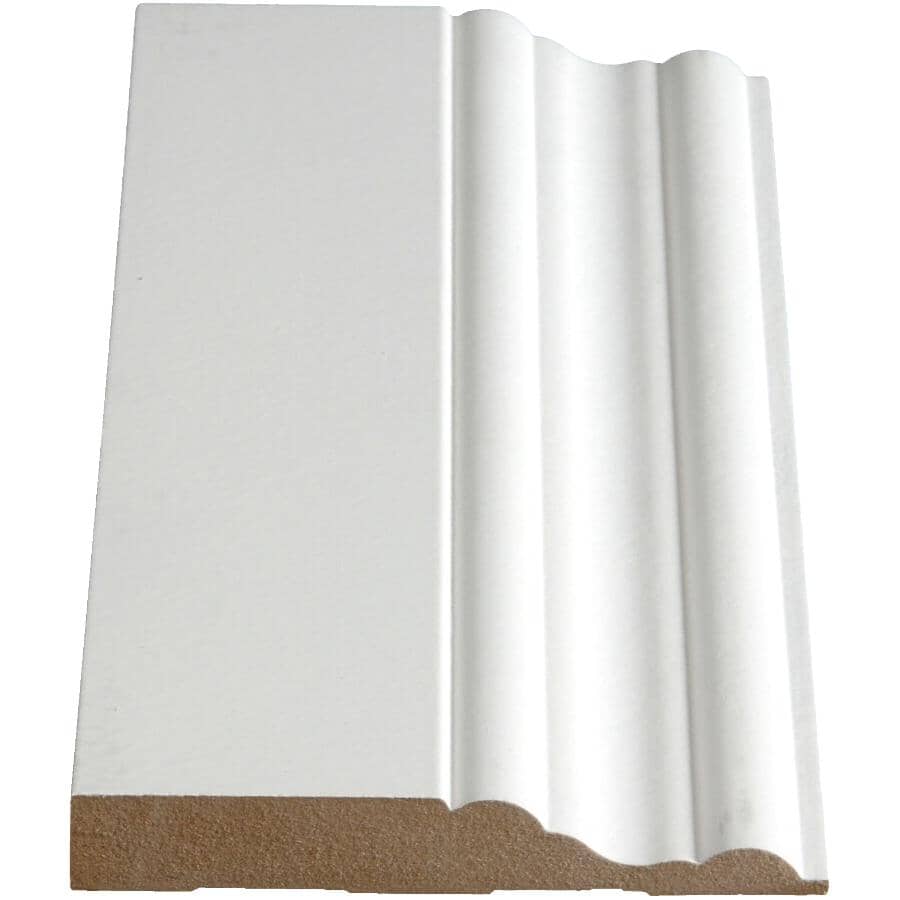 5/8" x 4-5/32" x 8' Medium Density Fibreboard Primed Colonial Baseboard Moulding