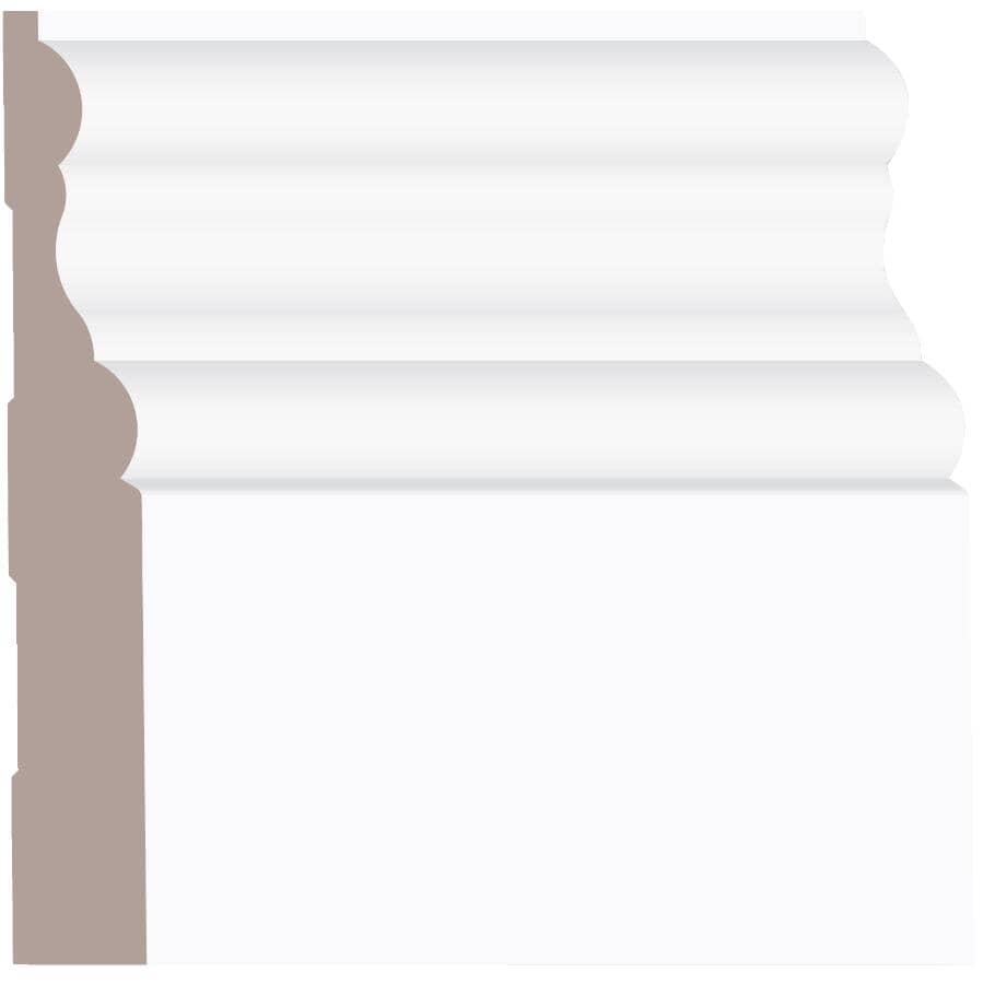 5/8" x 4-5/32" x 8' Medium Density Fibreboard Primed Colonial Baseboard Moulding