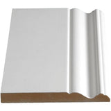 5/8" x 5-9/16" x 8' Medium Density Fibreboard Ultra Light Primed Colonial Baseboard Moulding