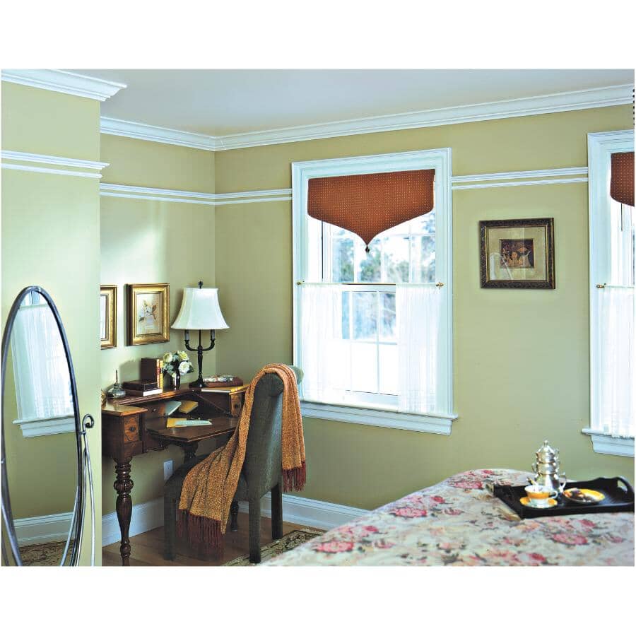 5/8" x 5-9/16" x 8' Medium Density Fibreboard Ultra Light Primed Colonial Baseboard Moulding