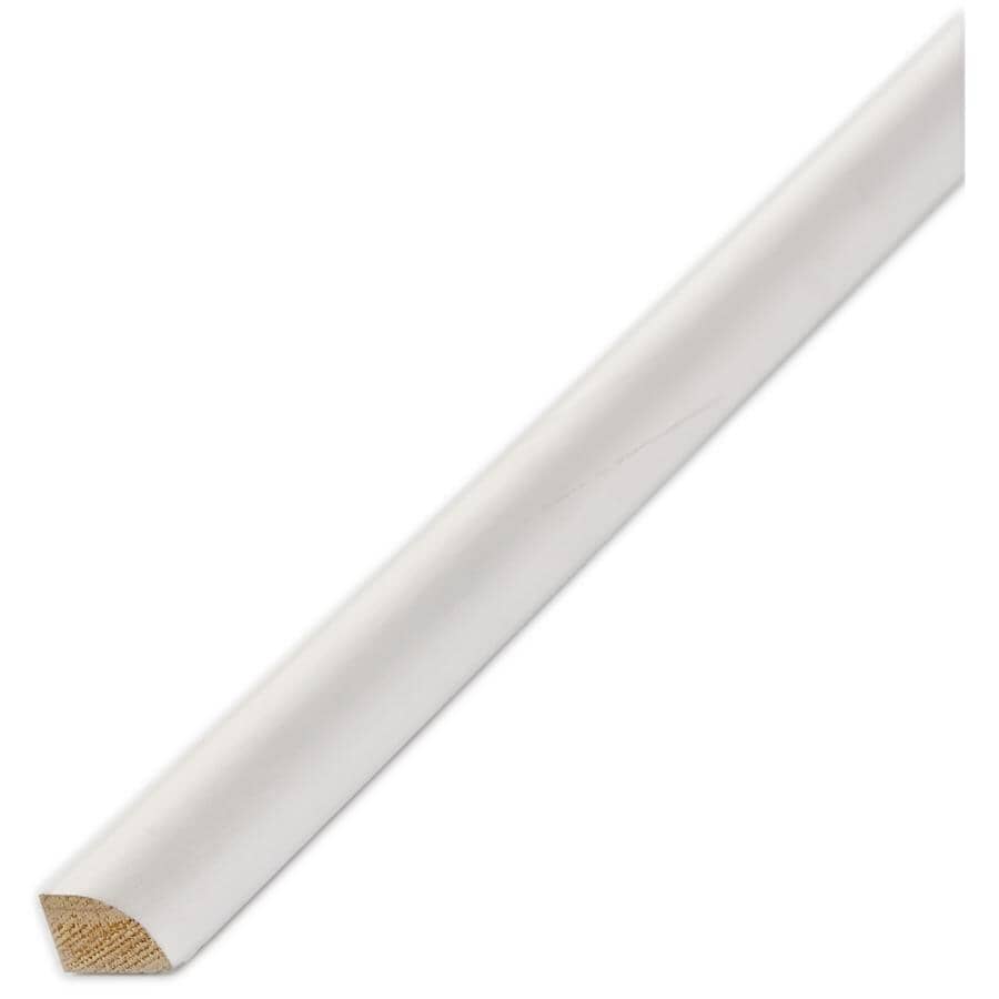7/16" x 11/16" x 8' Finger Jointed Pine Primed Base Shoe Moulding