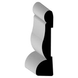 9/16" x 2-1/8" x 7' White PVC Colonial Casing Moulding