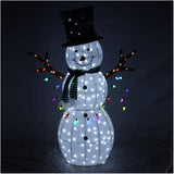 60" Mesh Snowman Lit Frame - with 180 Cool White LED Lights