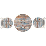Weathered Wood Folding Bistro Set - 3 Piece