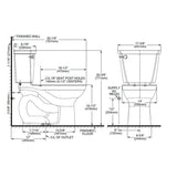 4.8 L Cadet Pro High Efficiency Elongated Toilet - 16.5" Right Height, White
