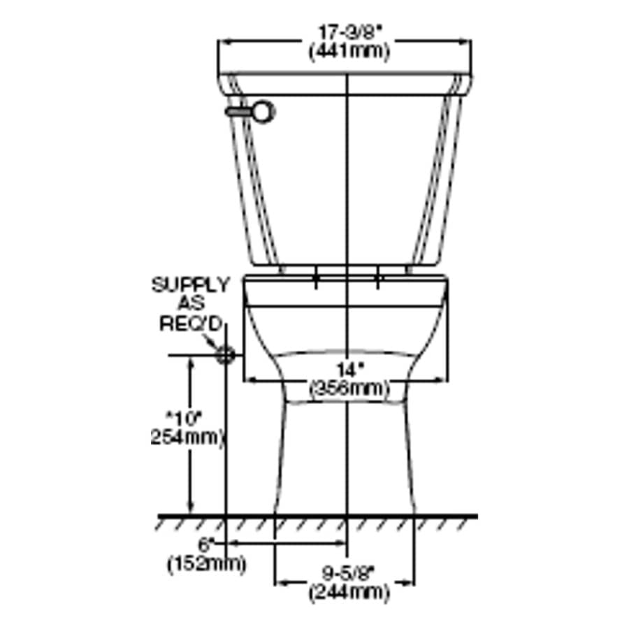 4.8 L Cadet Pro High Efficiency Round Toilet - 16.5" Right Height, White
