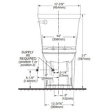 4.8 L Decor High Efficiency Elongated Toilet - with Concealed Trapway, 16.5" Right Height, White